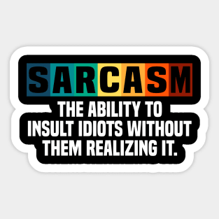 Sarcasm Naughty Sarcastic Saying Vintage Sticker